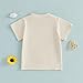 Kids Toddler Little Boys Girls Earth Day Shirt Short Sleeve Funny Letters Print Planet T-Shirt Top (Beige Earth Birthday, 5-6 Years)