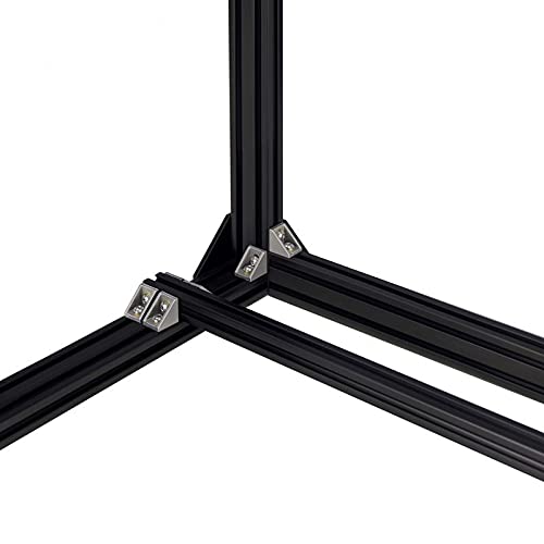 Lysee 3D Printer Parts & Accessories - Z Height BLV MGN Cube 3D Printer Aluminum Extrusion Frame Full Kit w/Nuts Screw Bracket Corner for DIY CR10 - (Size: Only Alu extrusions, Color: Black)
