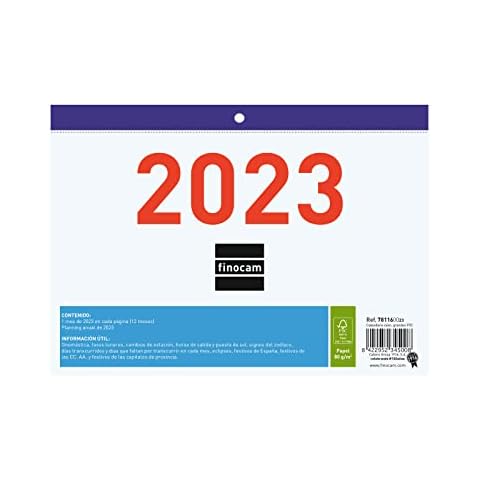 Calendario Faldilla 2023 Finocam Cover