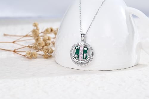 Aka Sorority Gifts for Women 925 Sterling Silver Aka Necklaces Pendant Jewelry 1908 Sorority Paraphernalia Gifts for Women Sister4