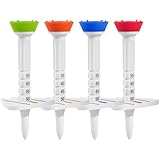 Accessoires de golf idéaux : cet ensemble de tees de golf à hauteur réglable comprend 4 crampons de couleurs différentes pour répondre à vos besoins quotidiens de remplacement et vous aider à profiter d'une plus grande précision et distance lors du swing.