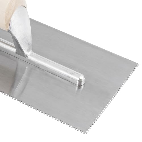 Capitol 115110 Professional Flooring Adhesive Trowel-1/16” x 1/16” x 1/16” Square-Notch, Silver/Light Wood - Image 4