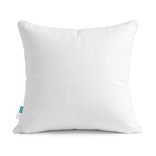 Oubonun 30x30 Throw Pillow Insert 100% Cotton Cover Plush and Supportive Decorative Pillow Insert Cushion Inner for Couch Sofa Bed Chair- Pack of 1