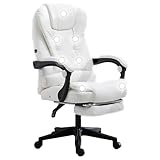 Gaming-Stuhl mit Fußstütze, 7-Punkt-Massage, Lendenwirbelstütze, ergonomische hohe Rückenlehne, Computer-Bürostuhl, 150 kg Kapazität