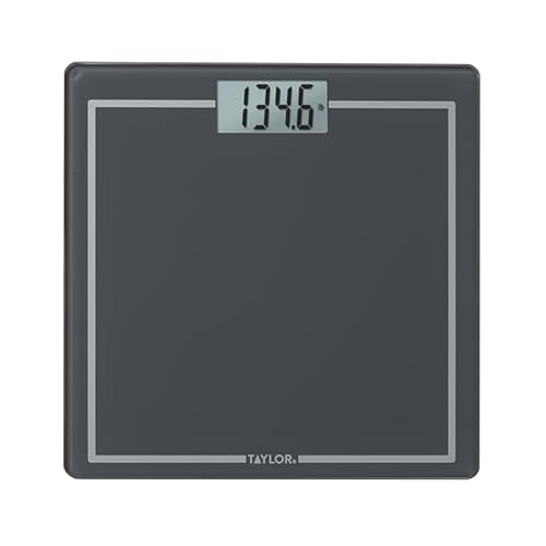 Taylor Digital Portable Bathroom Scale, 440 lb, Steel Blue