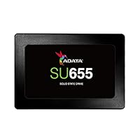 ADATA SU655 SSD 2,5 Zoll, 480 GB SATA QLC 3D NAND, 520 MB/s, Schwarz