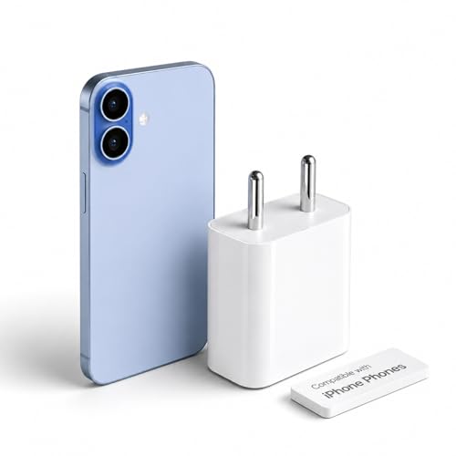 Image of [Original] 20W C-Type Fast PD Charging Adapter for iPhone 17 /17 Air /17 Pro /17 Pro Max,16 /16 Plus /Pro /Pro Max, iPhone 15 /14 /13 /12 /11 Series | USB C 20Watt |BIS Certified, 6 Months Warranty White