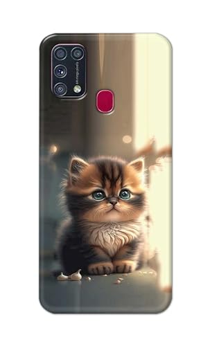 Image of PRINTFIDAA Printed Hard Back Cover Case for Samsung Galaxy M31 | Samsung Galaxy M31 Prime | Samsung F41 | Samsung M21s Back Cover (Cute Cat) -112