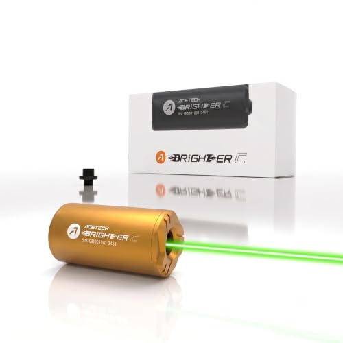 Image of Tracer Unit Brighter C for Airsoft Green Gel BB Glow in the Dark Unique | 14mm CCW Compact Tracer with M14- to M11+ Adaptor for Glow in the Dark BB