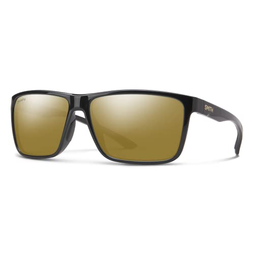 Smith Riptide Sunglasses Black/Chromapop Glass Polarized Bronze Mirror #TOP25