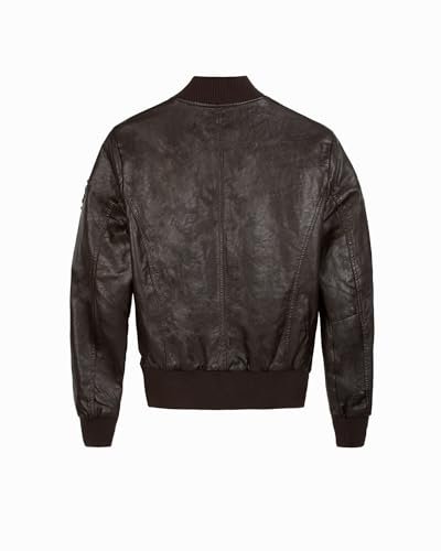 TOP GUN Women’s Vegan Leather Bomber Jacket with Patches2