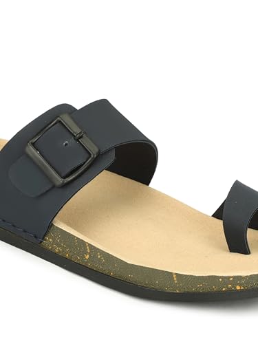 Image of Men Thumb Style Slippers | Ethnic Slip-On Sandals | Traditional Footwear | Comfortable Rubber Sole Chappals | Casual Slippers for Men