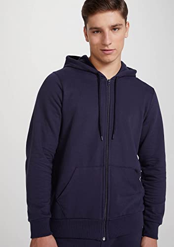 Jaqueta De Moletom Peluciado Masculina Básica Com Capuz