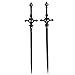 LANGHONG 2PCS Retro Viking Hairpin For Women Sword Hair Pin Hair Styling Pins (SZTL12)