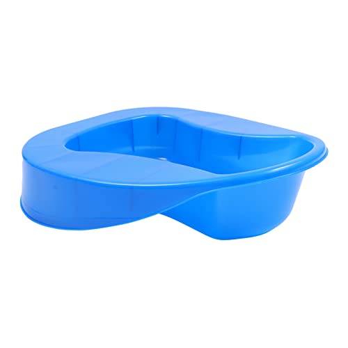 NOLITOY 1 PC Toilet Household Squatting Pan Urinal for Patient Urinal Bedpans Elderly Bed Pan Portable Bed Pan Bed Pans for Elderly Men Bedroom Urinal Bedridden Blue Plastic
