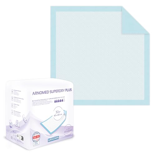 240x ARNOMED empapadores Cama Adultos para incontinencia 60x60cm, Cambiador desechable Bebe, empapadores Bebe, empapador de celulosa de 5 Capas, empapadores Desechables para incontinencia