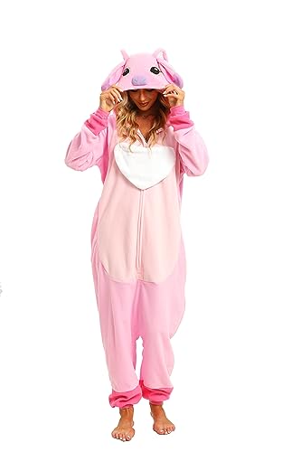 BGOKTA Halloween Animal Onesie Pajamas for Adults Costume Cosplay Homewear One Piece