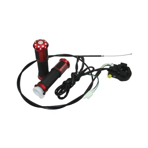 Puño de acelerador para bicicleta con cable forrado y parada de motor