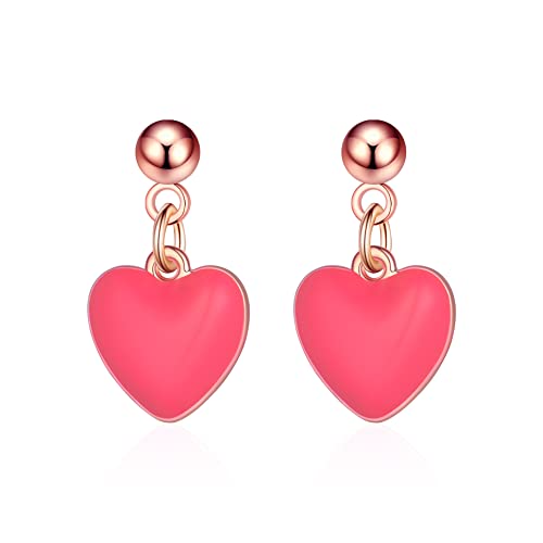 Boucles d'oreilles coeur pour femmes - Bijoux mignons et élégants pour le quotidien