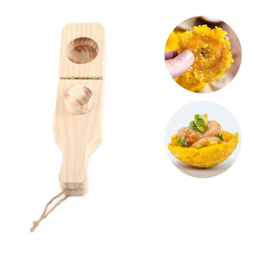 ANKROYU Plantain Press Smasher, Prensa De Madeira Para Banana Com Alça, Banana Smasher Maker, Prensa