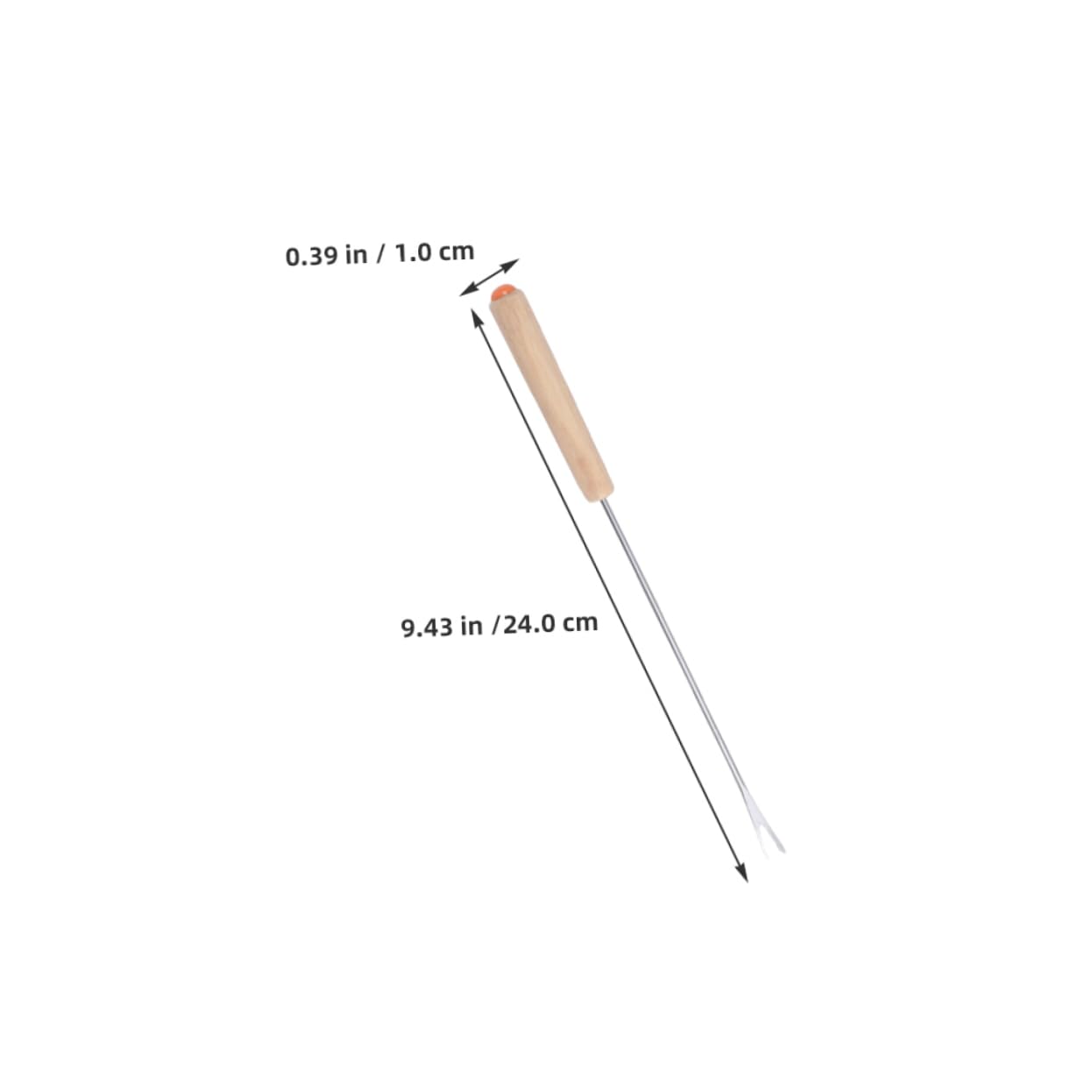 PRETYZOOM 12pcs Stainless Steel Cheese Fondue Forks with Wooden Handle Color Coded Skewers for Chocolate Fountain and Buffet Serving Easy to Clean Heat Resistant Design