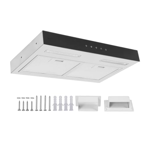 Torvex RV Range Capy, Ventilador de estufa Ventilador de estufa Compatible con acero inoxidable Control de táctil dual Touch Caperé de luz LED de 3 engranajes para Wagon Yacht