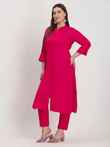 Image of SINDOORI Collar Kurta for Women Solid Colour S to 6XL Plus Size Kurta for Women