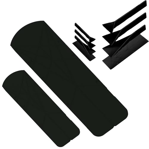 2 Pack Measuring Cups, Polygons Flat 3-In-1 Folding Measuring Spoons with 6 Sizes, Adjust and Magnetic Kitchen Gadgets(Black)