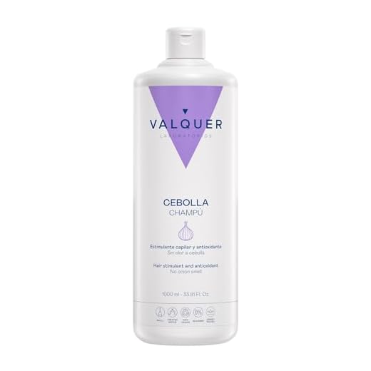 VALQUER Champú de Cebolla Regulador del Pelo Graso | Antioxidante con Efecto Anticaída que Revitaliza y Purifica | Aporta Fuerza, Volumen y Brillo | Todo Tipo de Cabellos | 1 L