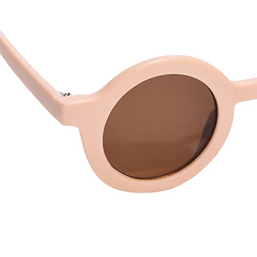 Buy Haute Sauce Peach colour Round Sunglasses for Women & Girls