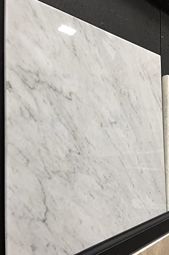 Tenedos Carrara Marble Italian White Bianco Carrera 18X18 Marble Floor Wall Tile Polished For Bathroom Shower, Kitchen Baskplash, Fireplace #TOP5