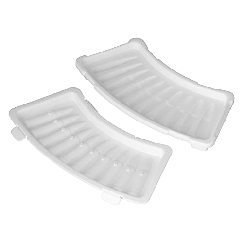 Bandeja para cubitos de hielo Bandeja de hielo con forma innovadora con tapa Molde para hacer hielo multifuncional blanco para el hogar Verano 2 piezas Material PP de grado