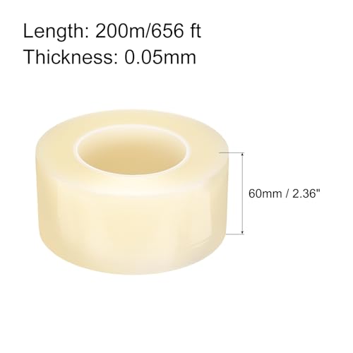 Image of MECCANIXITY Removable Protective Film Tape, 2 2 /5 Inch x 656 Ft Surface Protective Scratch Film Tape Roll for Furniture, Electrical Appliances, Clear