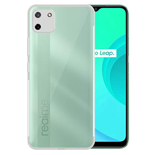 Image of Back Cover for Realme C11, Silicone, Rubber Anti Dust TPU-Transparent