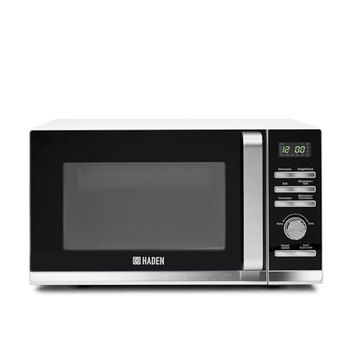 Haden Combination Microwave Oven With Grill - 900w Microwave, 1950w Convection, 1000w Grill, 25l Capacity, 8 Auto Cook Menus, Timer - Microwave Oven Combo With Child Safety Lock Haden Combination Microwave Oven With Grill - 900w Microwave, 1950w Convection, 1000w Grill, 25l Capacity, 8 Auto Cook Menus, Timer - Microwave Oven Combo With Child Safety Lock