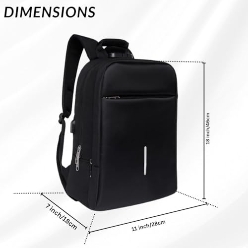 Image of Large 50L Laptop Backpack with Shoe Compartment, Rain Cover, Waterproof Travel Rucksack for Men & Women