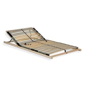 Sleepneo Lattenrost 90x200 cm – Verstellbares Kopfteil 42 Latten 7-Zonen Belastbar bis ca. 140 kg Birkenschichtholz Selbstmontage Made in Germany