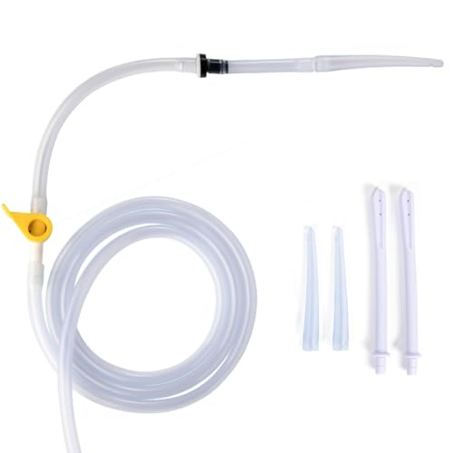 PE Premium Enema Replacement Silicone Enema Hose Tube - Reusable for Coffee & Water Colon Cleanse. 6.75 Foot Long Silicone Hose, 5 Tips Included. Detox for Men and Women
