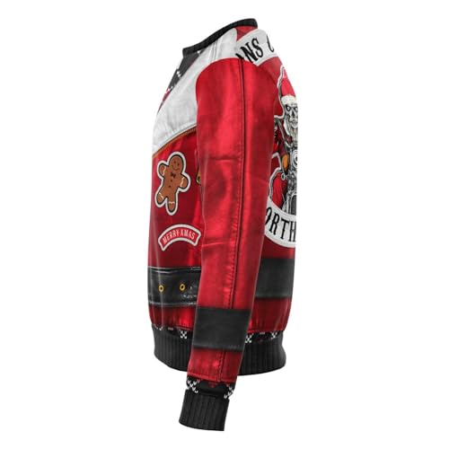 Rock and Roll Santa Biker Jacket Print, alternative view 3