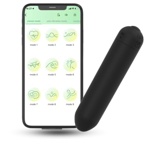 Image of Jango Mini Bullet Personal Body Massager With Bluetooth Connect|Bluetooth App|10 Modes,USB Charging, Waterproof (Black)