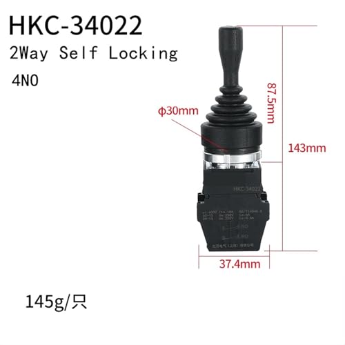 Commutateur croisé de précision HKC-34022 joystick monolever 30 mm 4 positions 4NO