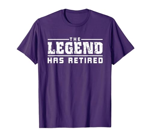 The Legend Has Retired Funny T-Shirt T-Shirt, Men, Purple, Medium
