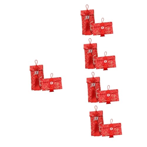 Enveloppes brocart chinoises en tissu de soie tressé pour cadeaux prestigieux