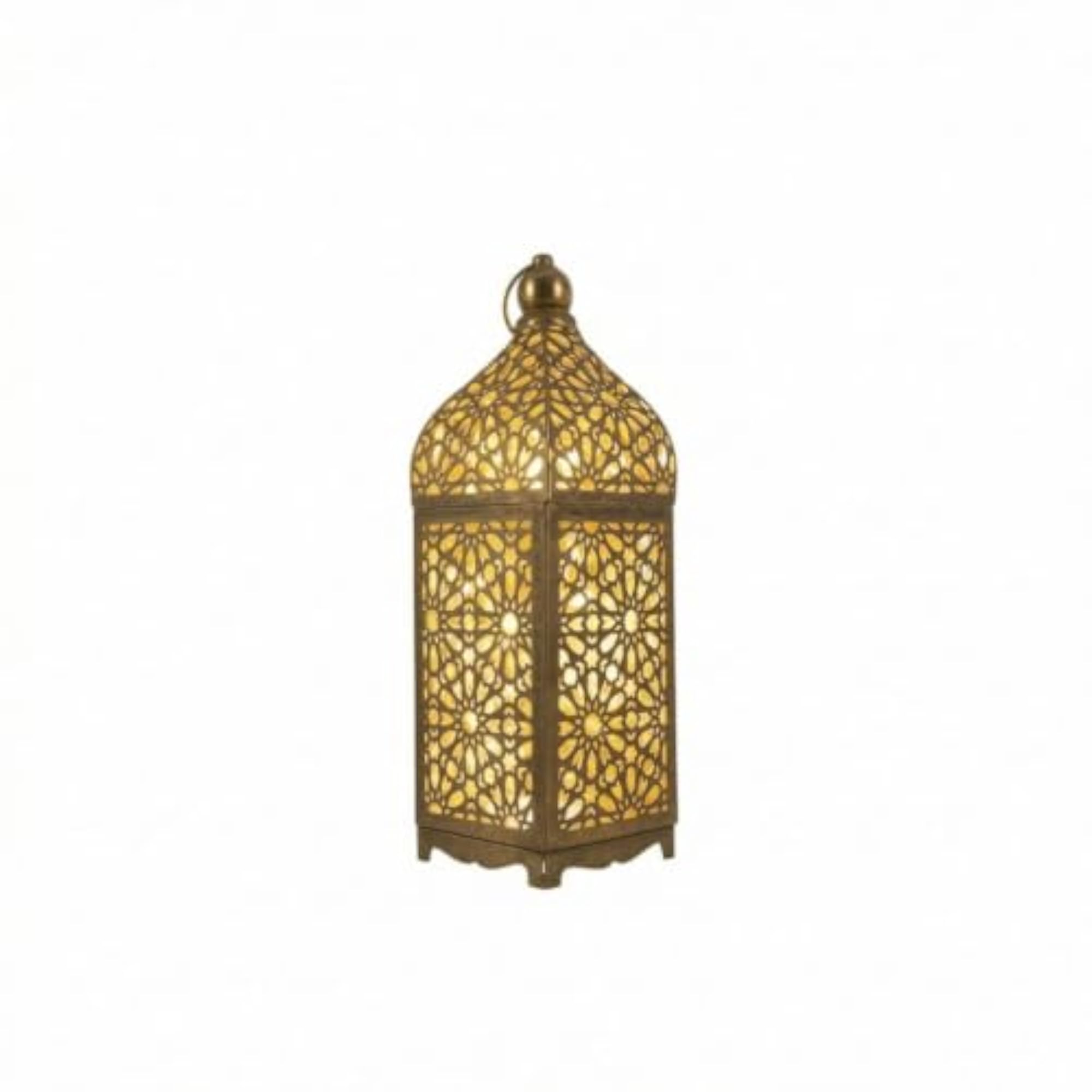 Geometric Patterned Table Lantern for Festive Displays