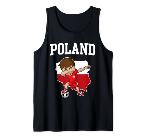 Polonia Fútbol Dabbing Fútbol Polonia Niños Polacos Camiseta sin Mangas