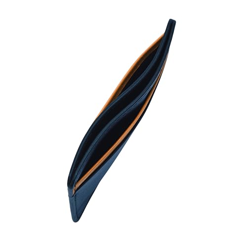Image of Fossil Men's Steven Leather Slim Minimalist Card Case Wallet, Insignia Blue /Camel (Model: ML4395545)
