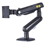 RGB Single Monitor Stand, Gas Spring Monitor Arm, Heavy Duty Gaming Monitor Stand for 32"-60" Monitors Up to 44lbs, Adjustable Height, Tilt, Swivel, Rotate