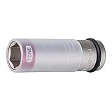 トネ(TONE) プロテクター付インパクト用薄形ホイルナットソケット 4AP-19N 差込角12.7mm(1/2") レッド 二面幅19mm