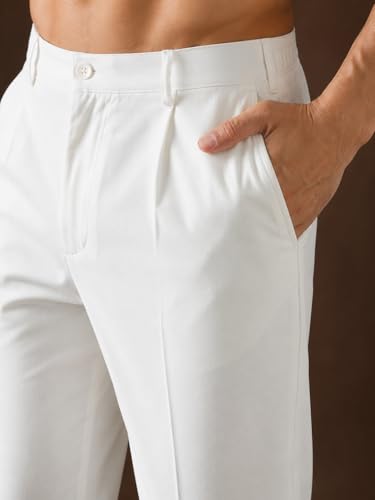 Image of Amazon Brand - INKAST Men Relaxed Fit Korean Pant | Formal Trousers | Straight Fit | Easy Wash | Office Wear