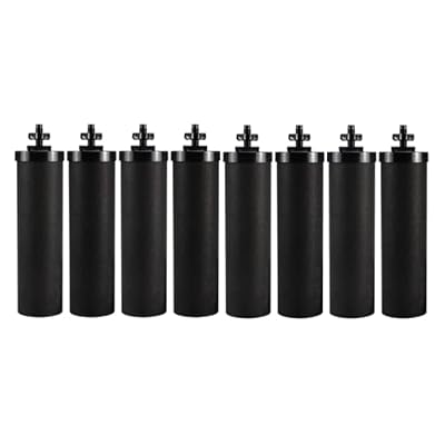 8 pcs Water Filter Replacement for Berkey BB9-2 Black Activated Carbon Filters System Compatible with Berkey Gravity Filter Purification Elements
